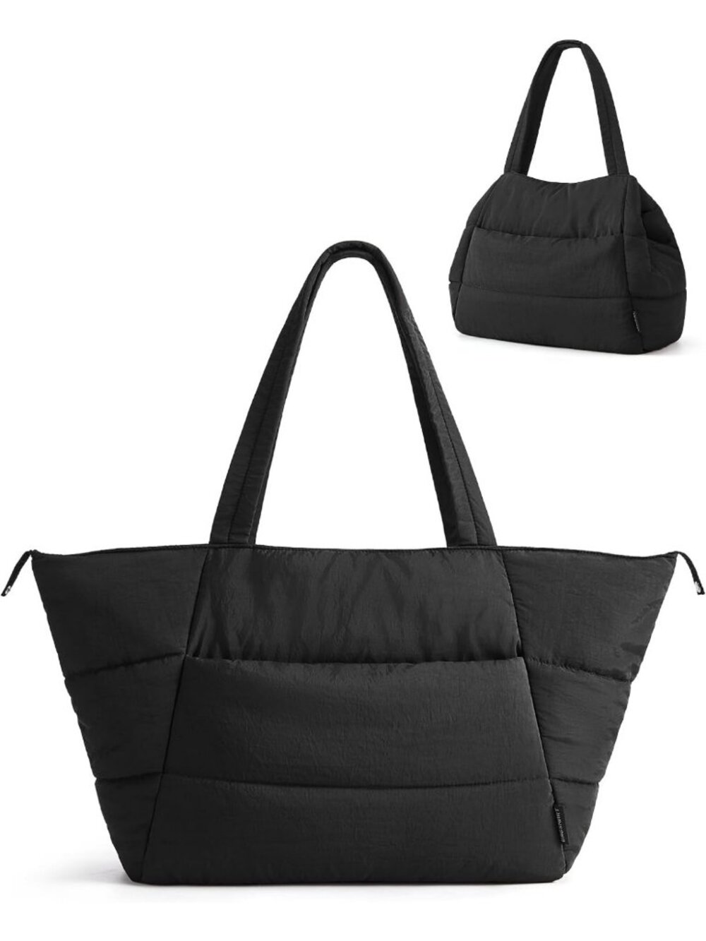 Stylish 2-in-1 Tote Bag for Women, Puffy Trapezoid Work & Travel Handbag